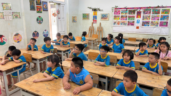 TỔ CHỨC CHO TRẺ 5 - 6 TUỔI THAM QUAN TRƯỜNG TIỂU HỌC VĨNH TRUNG NĂM HỌC 2025-2026