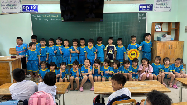 TỔ CHỨC CHO TRẺ 5 - 6 TUỔI THAM QUAN TRƯỜNG TIỂU HỌC VĨNH TRUNG NĂM HỌC 2025-2026