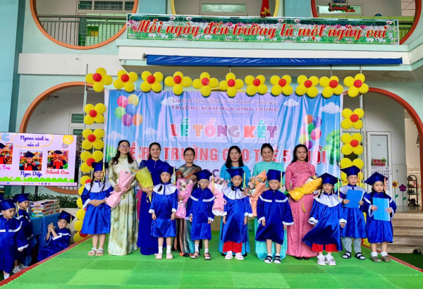 TRƯỜNG MẦM NON VĨNH TRUNG TỔ CHỨC LỄ TỔNG KẾT VÀ RA TRƯỜNG CHO TRẺ 5 TUỔI NĂM HỌC 2025-2026