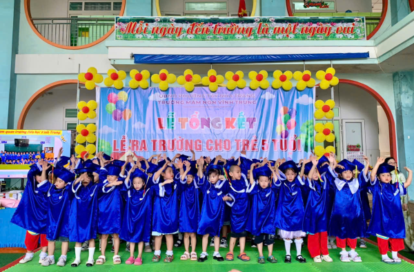 TRƯỜNG MẦM NON VĨNH TRUNG TỔ CHỨC LỄ TỔNG KẾT VÀ RA TRƯỜNG CHO TRẺ 5 TUỔI NĂM HỌC 2025-2026